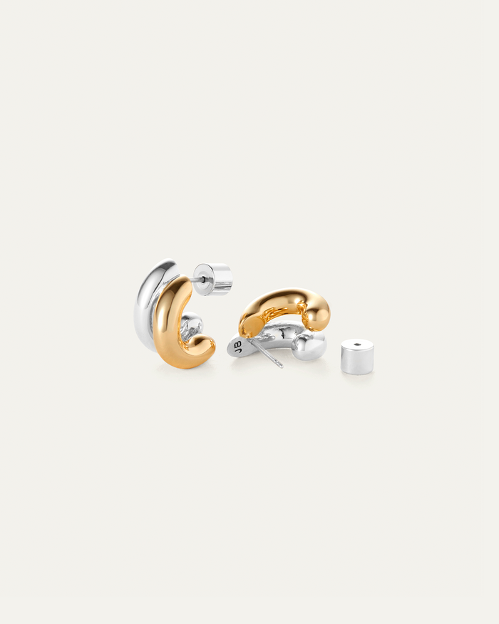 Jenny Bird Mini Florence Earrings - Two Tone available at Barbara Katz