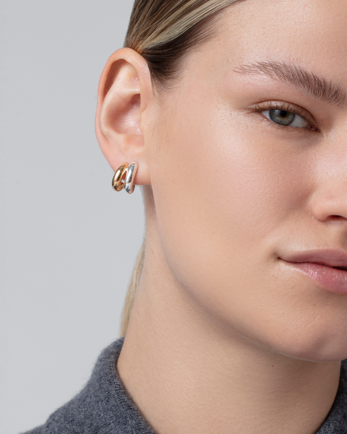 Jenny Bird Mini Florence Earrings - Two Tone available at Barbara Katz