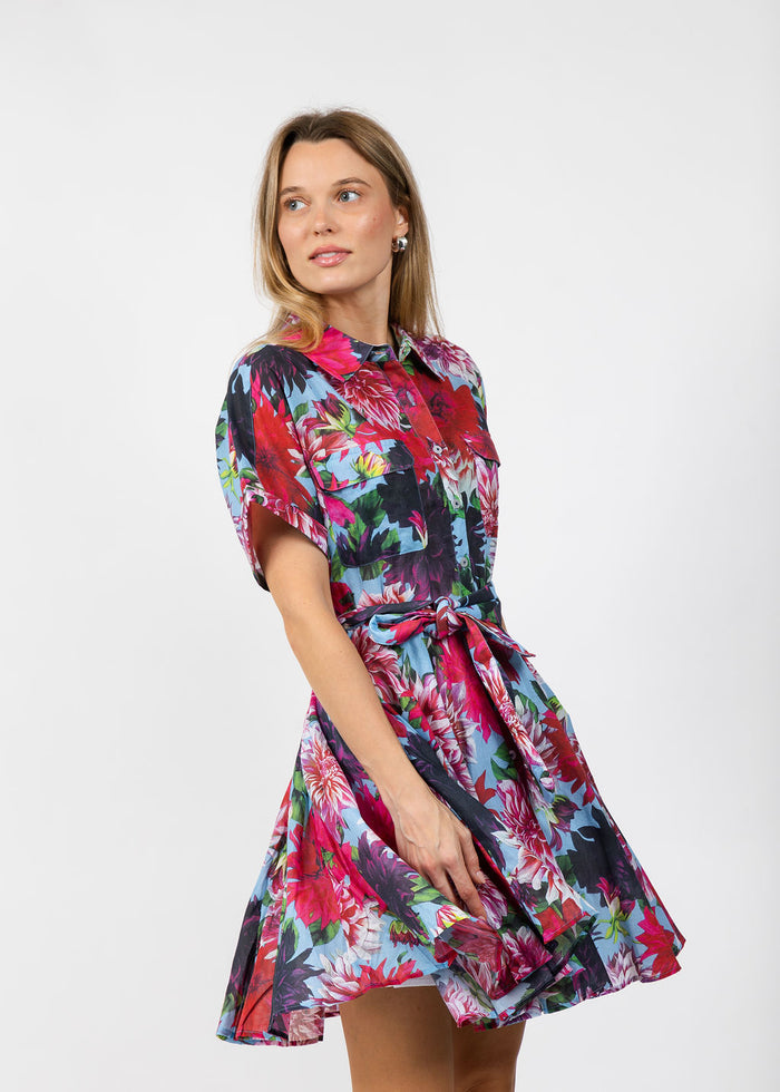 Dizzy-Lizzie Mini Mrs Maisel Dress - Floral Print available at Barbara Katz
