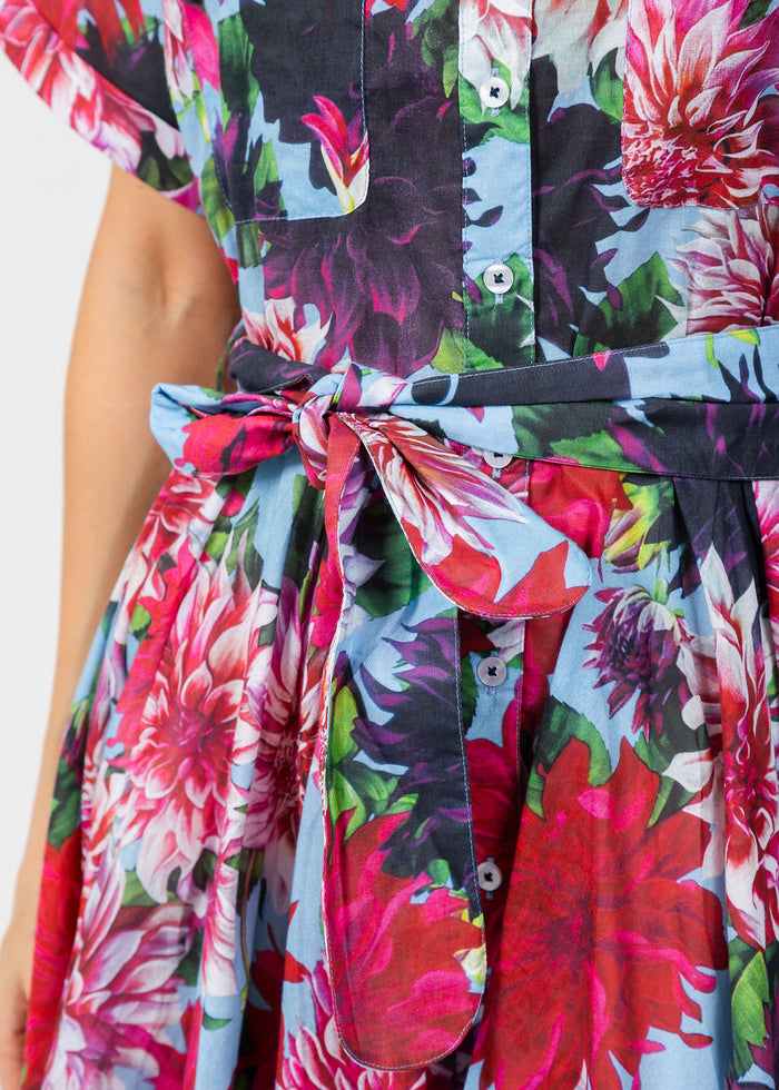 Dizzy-Lizzie Mini Mrs Maisel Dress - Floral Print available at Barbara Katz