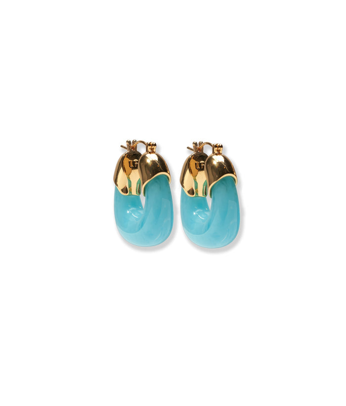 Lizzie Fortunato Mini Organic Hoops in Pool available at Barbara Katz