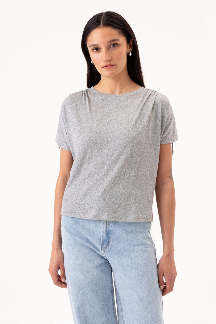Goldie Modern Muse Tee in Gray Heather available at Barbara Katz