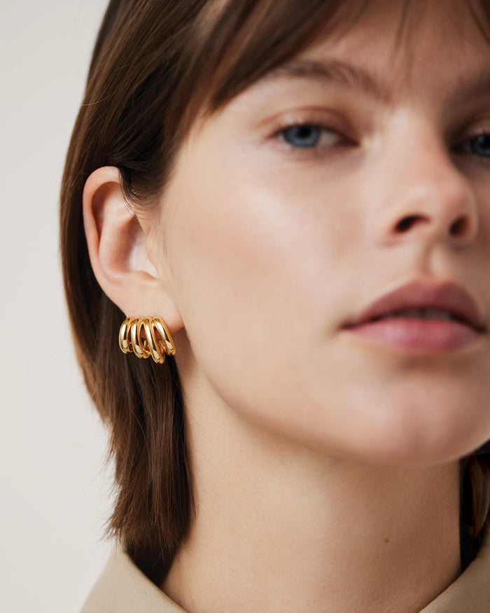 Jenny Bird Monroe Earrings in Gold available at Barbara Katz