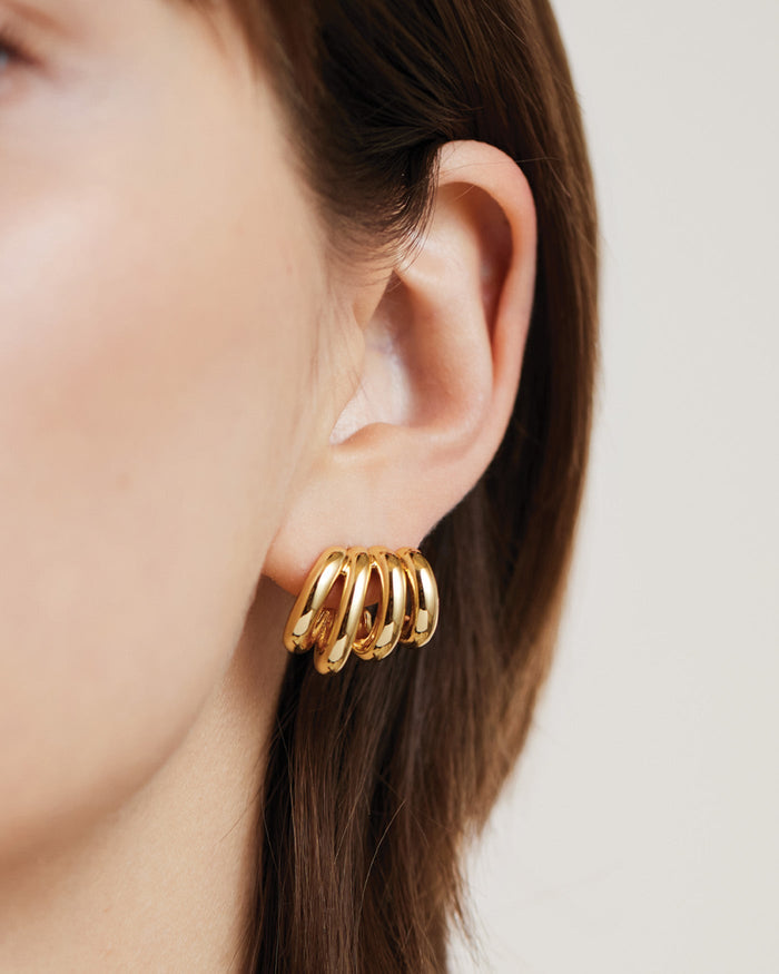 Jenny Bird Monroe Earrings in Gold available at Barbara Katz