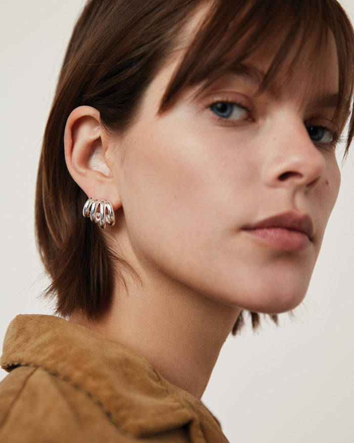 Jenny Bird Monroe Earrings in Silver available at Barbara Katz