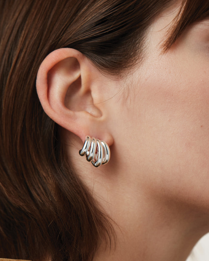 Jenny Bird Monroe Earrings in Silver available at Barbara Katz