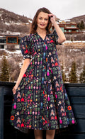 Dizzy-Lizzie Montauk Dress - Botanical Print available at Barbara Katz