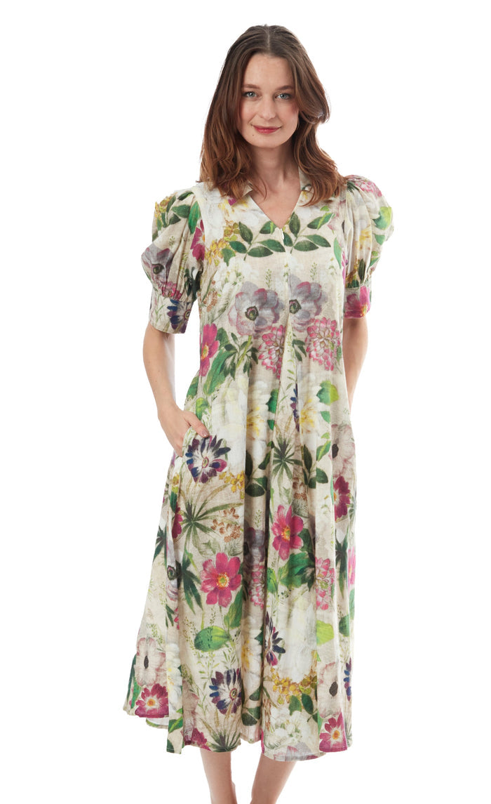 Dizzy-Lizzie Montauk Dress - Botanical Print available at Barbara Katz
