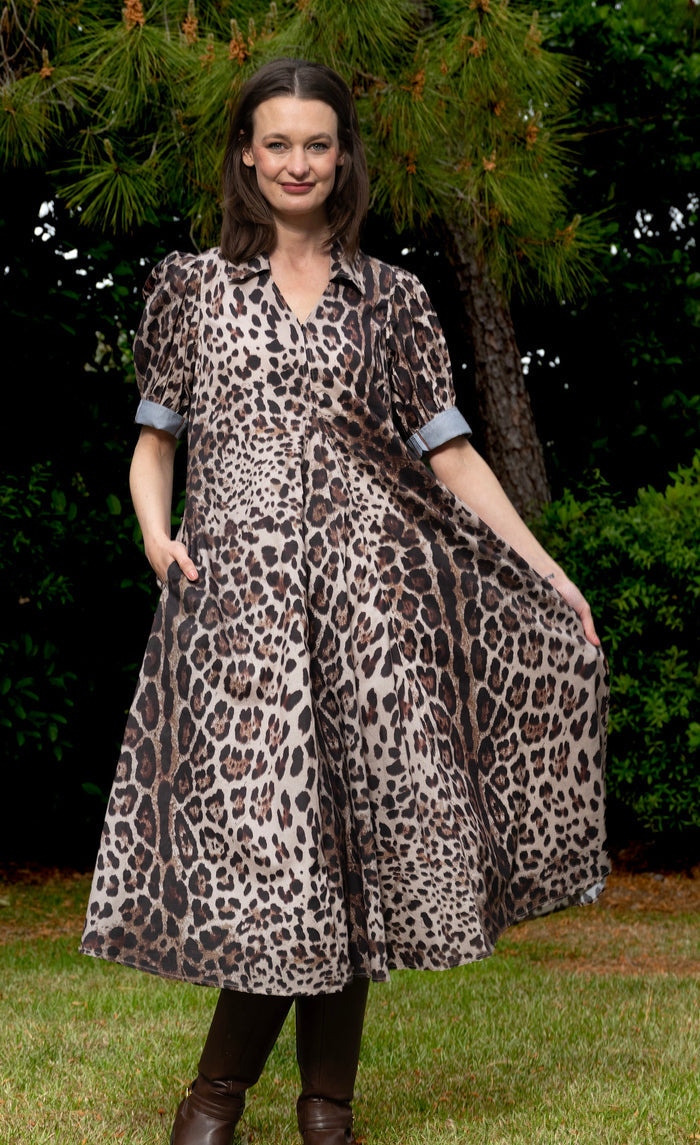 Dizzy-Lizzie Montauk Dress - Cheetah Print available at Barbara Katz