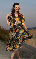 Dizzy-Lizzie Montauk Dress in Citrus Print available at Barbara Katz
