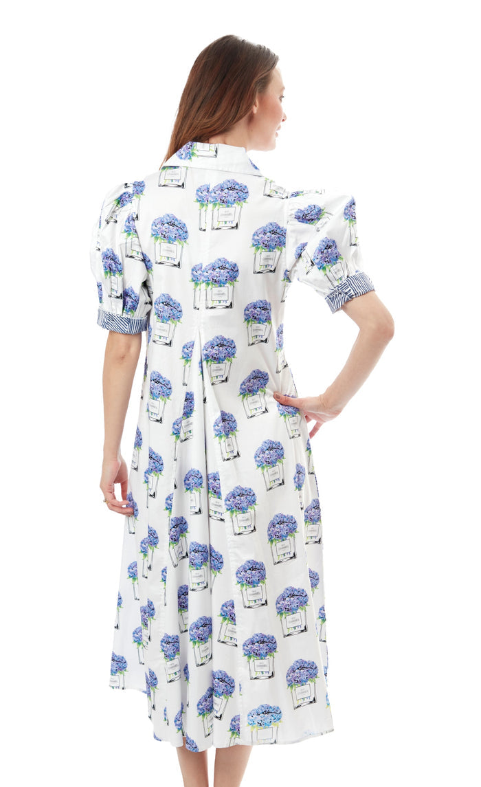 Dizzy-Lizzie Montauk Dress - Perfume And Hydrangeas available at Barbara Katz
