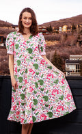 Dizzy-Lizzie Montauk Dress - White Floral available at Barbara Katz