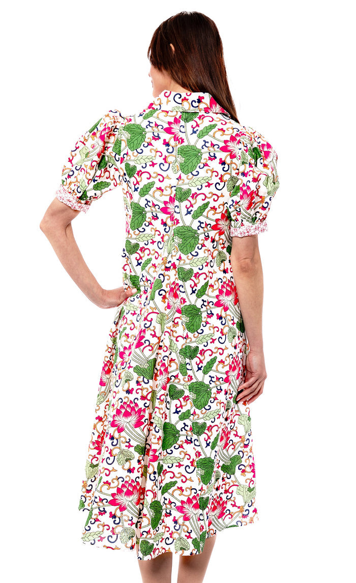 Dizzy-Lizzie Montauk Dress - White Floral available at Barbara Katz