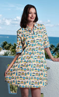 Dizzy-Lizzie Monterey Dress - Cabana Print available at Barbara Katz
