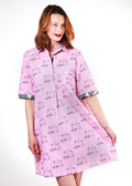 Dizzy-Lizzie Monterey Dress - Pink Essentials Print available at Barbara Katz