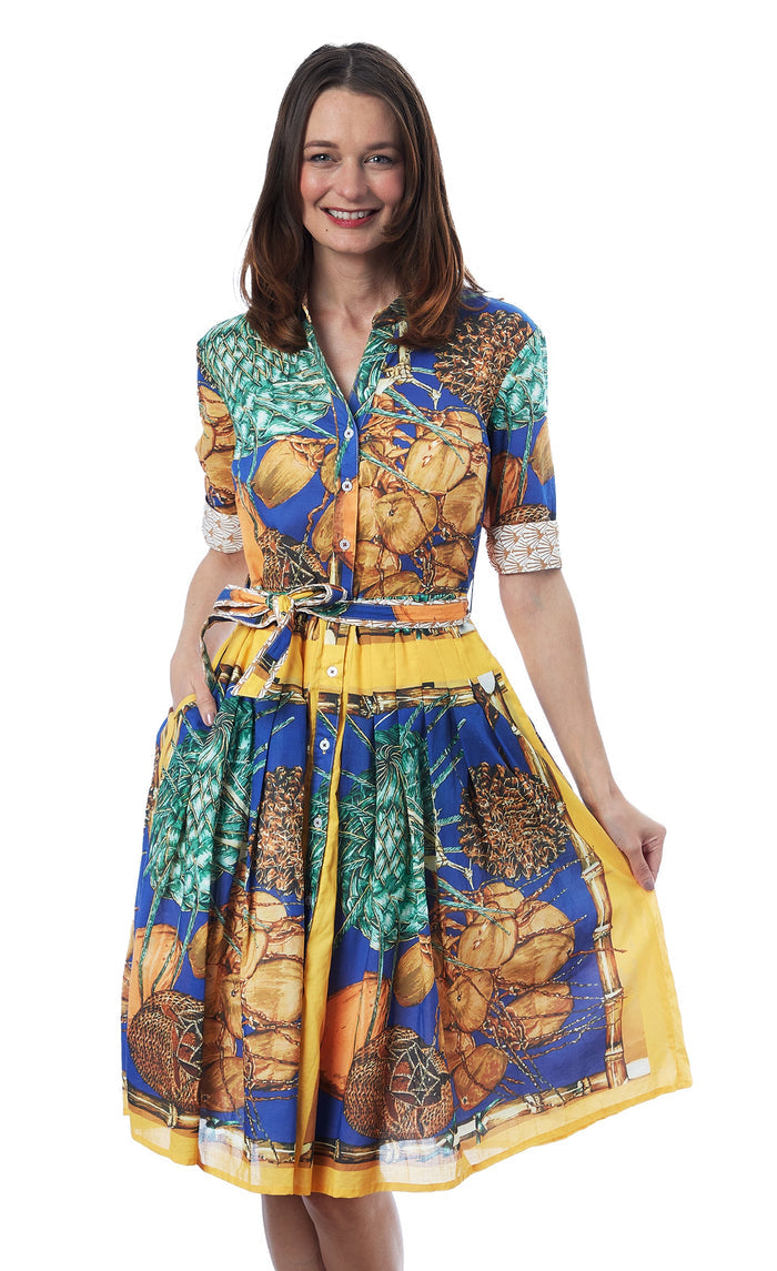 Dizzy-Lizzie Mrs Maisel Dress - Coconut Print available at Barbara Katz