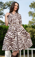 Dizzy-Lizzie Mrs Maisel Dress - Tiger Print available at Barbara Katz