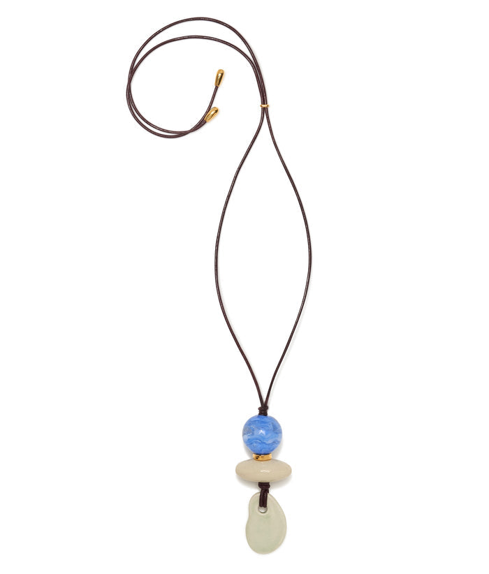 Lizzie Fortunato Museo Cord II Necklace in Sea available at Barbara Katz