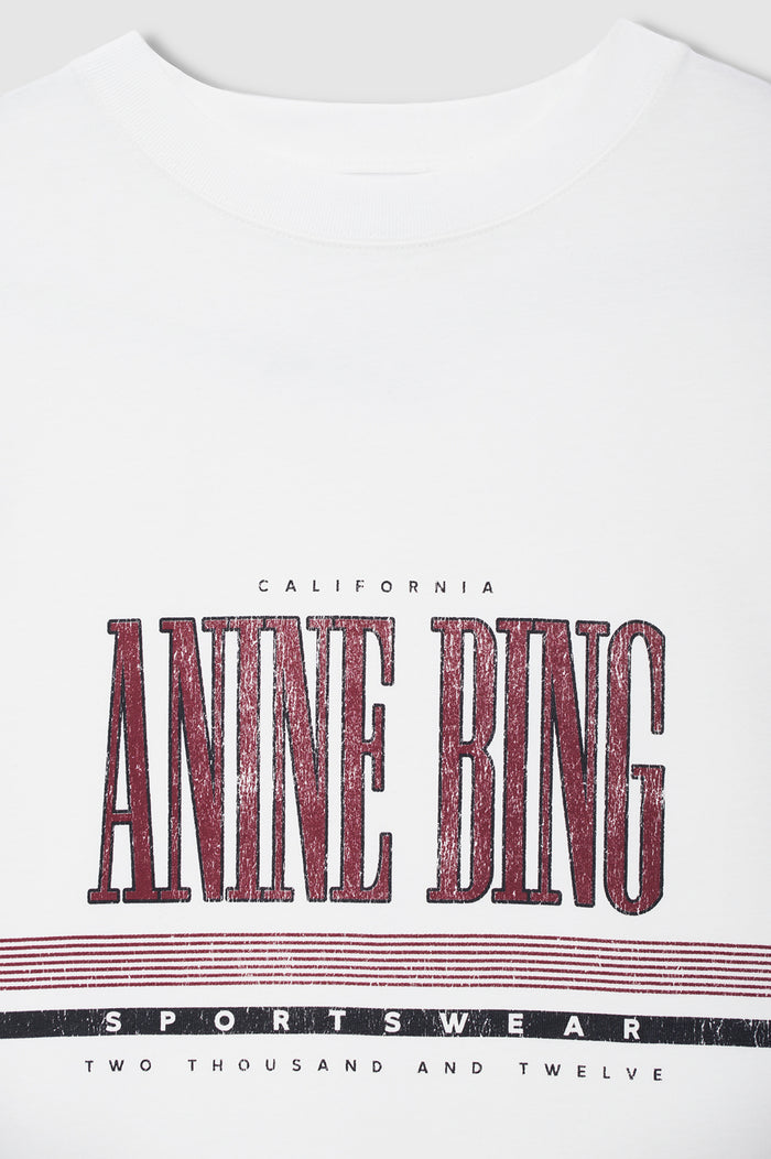 Anine Bing - Nell Tee Sport - White -Detail View