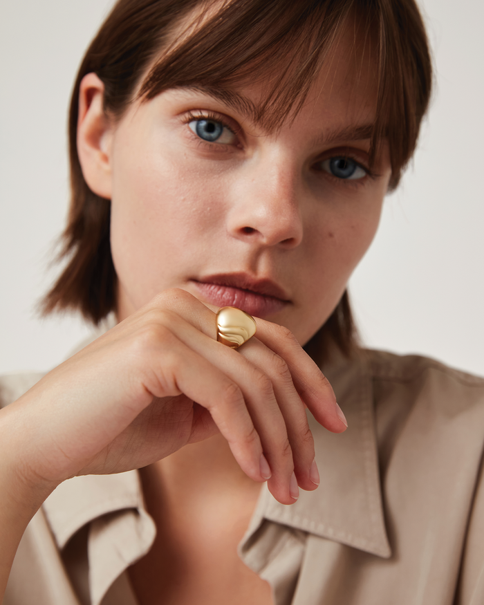 Jenny Bird Nelle Ring 7" in Gold available at Barbara Katz