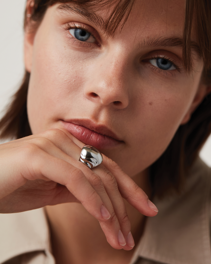 Jenny Bird Nelle Ring 7" in Platinum available at Barbara Katz
