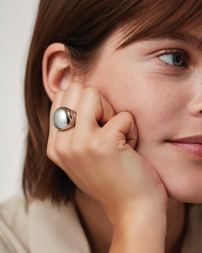 Jenny Bird Nelle Ring 7" in Platinum available at Barbara Katz