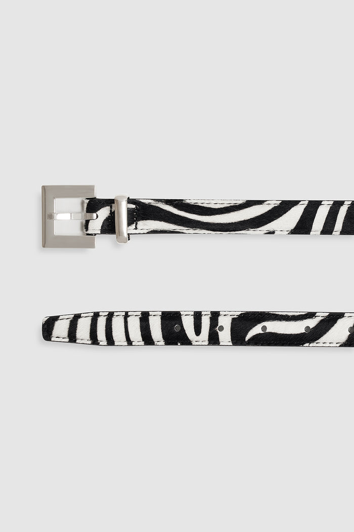 ANINE BING Nicola Belt - Zebra - detail view