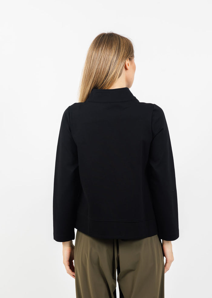 Terra Odette Zip Up Jacket in Black available at Barbara Katz