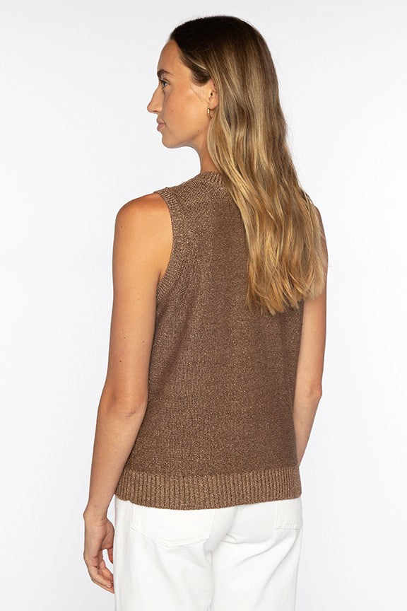 Kinross Open Texture Lurex Tank Top available at Barbara Katz