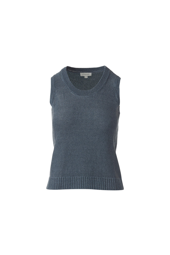 Kinross Open Texture Lurex Tank Top available at Barbara Katz