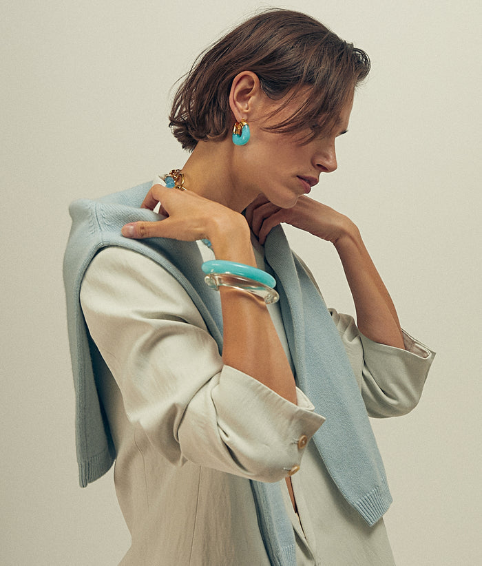 Lizzie Fortunato Organic Hoops in Pool available at Barbara Katz