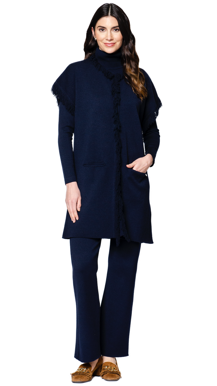 Paris Classic Turtleneck - Dark Navy - Barbara Katz