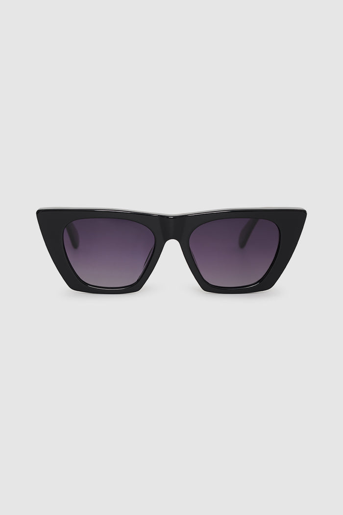 ANINE BING Paris Sunglasses - Black - Front View