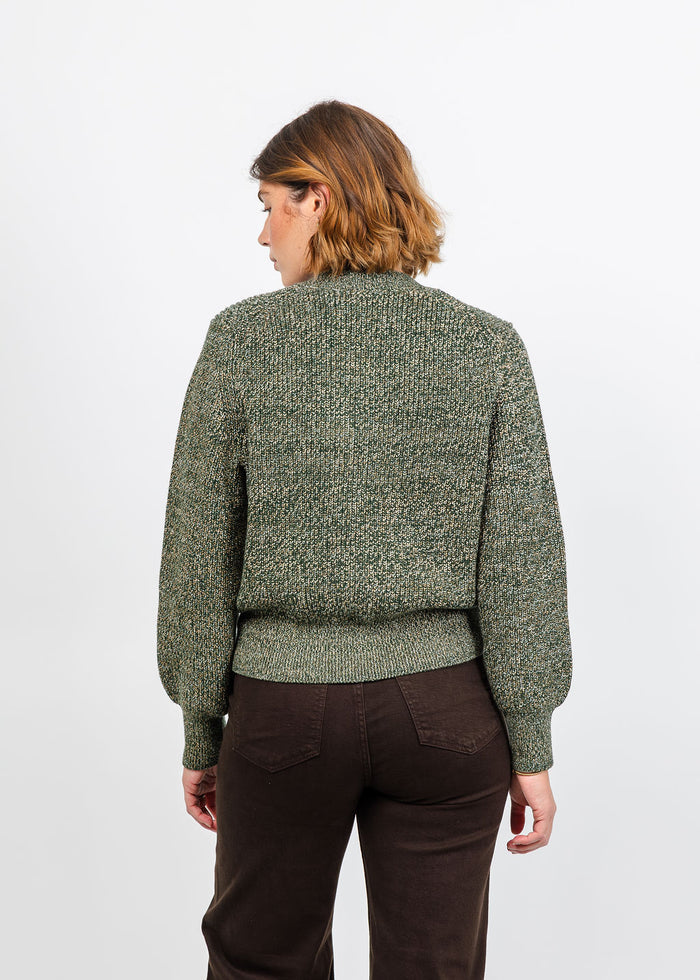 Varley Patricia Rib Cardigan - Ponderosa Pine Fleck available at Barbara Katz