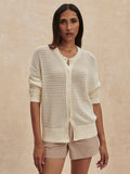 Varley Pembroke Knit Cardigan in Egret available at Barbara Katz