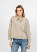 Citizens of Humanity Petit Ami Shirt in Sandatlas Stripe available at Barbara Katz