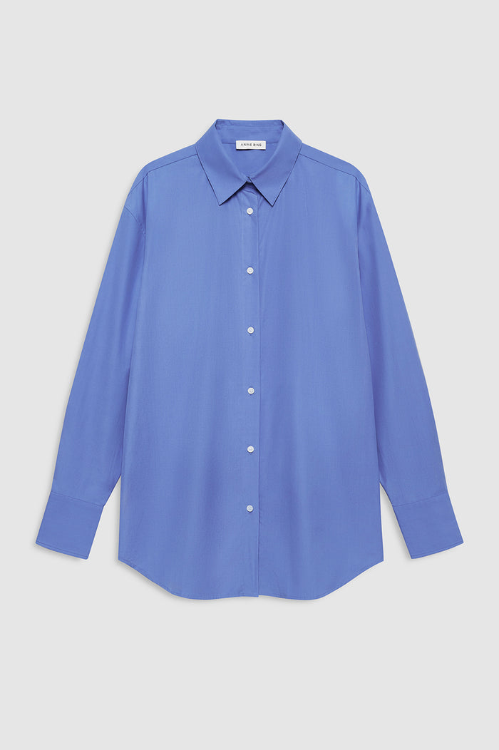 ANINE BING Plaza Shirt - Lavanda Blue - front view