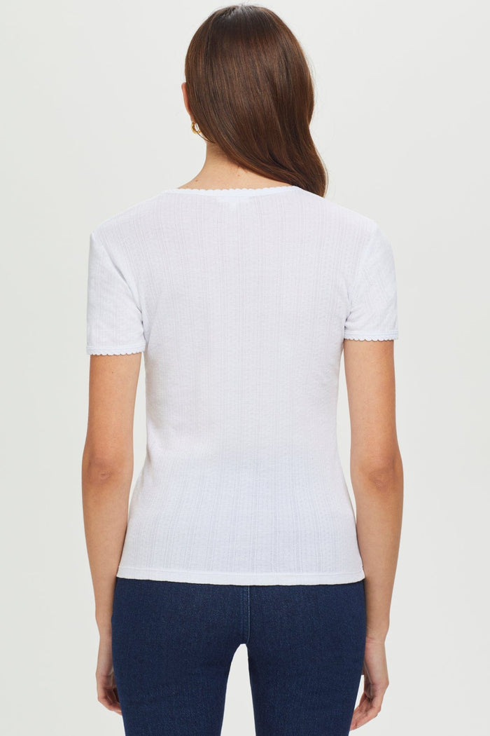 Goldie Pointelle Tee available at Barbara Katz