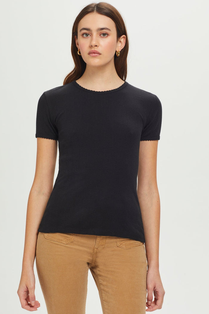 Goldie Pointelle Tee available at Barbara Katz