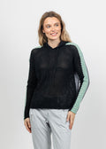 Lisa Todd Pop Hoodie in Black/Grey available at Barbara Katz