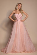 Portia and Scarlett 3D Floral Sparkle Tulle Ballgown Prom Dress PS26146