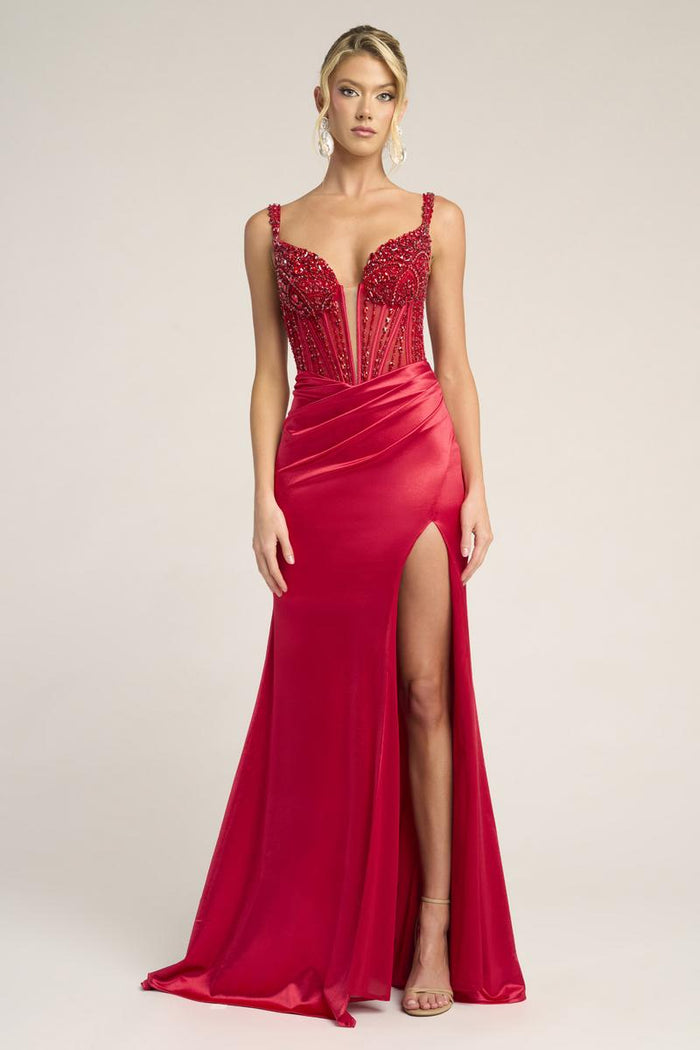 Portia and Scarlett Beaded Corset Prom Dress PS26046