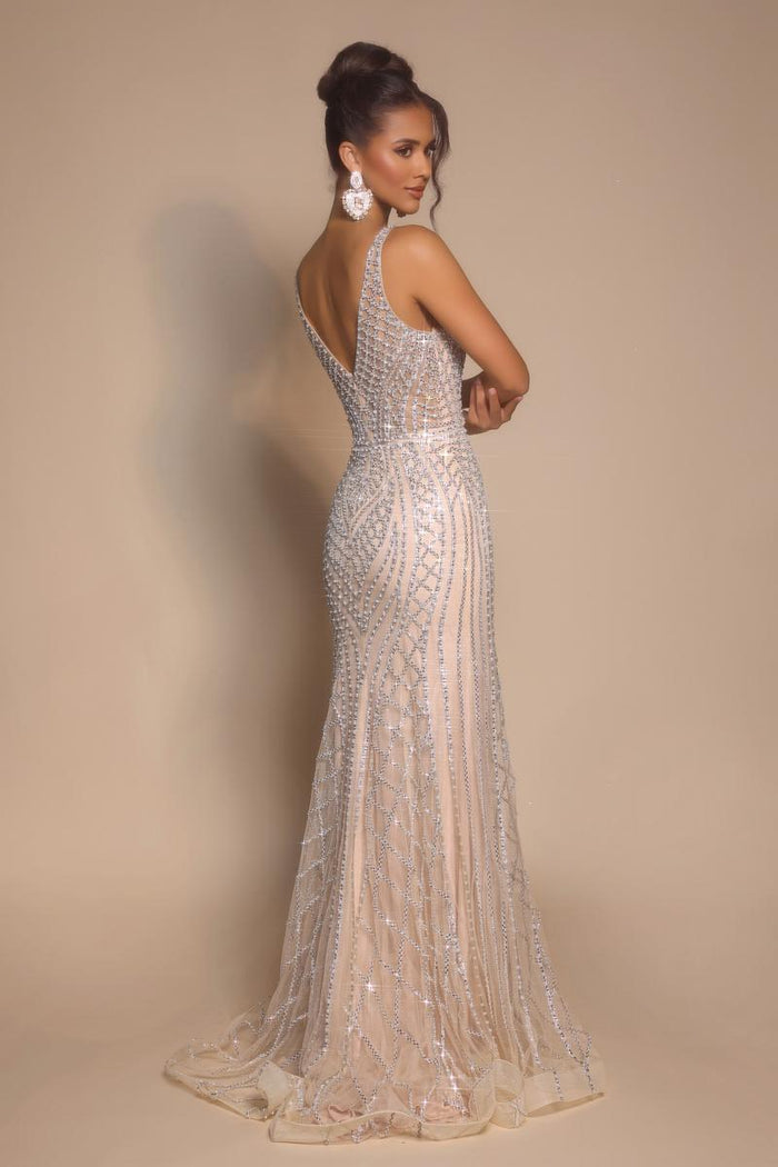 Portia and Scarlett Beaded Fitted Prom Dress PS26089
