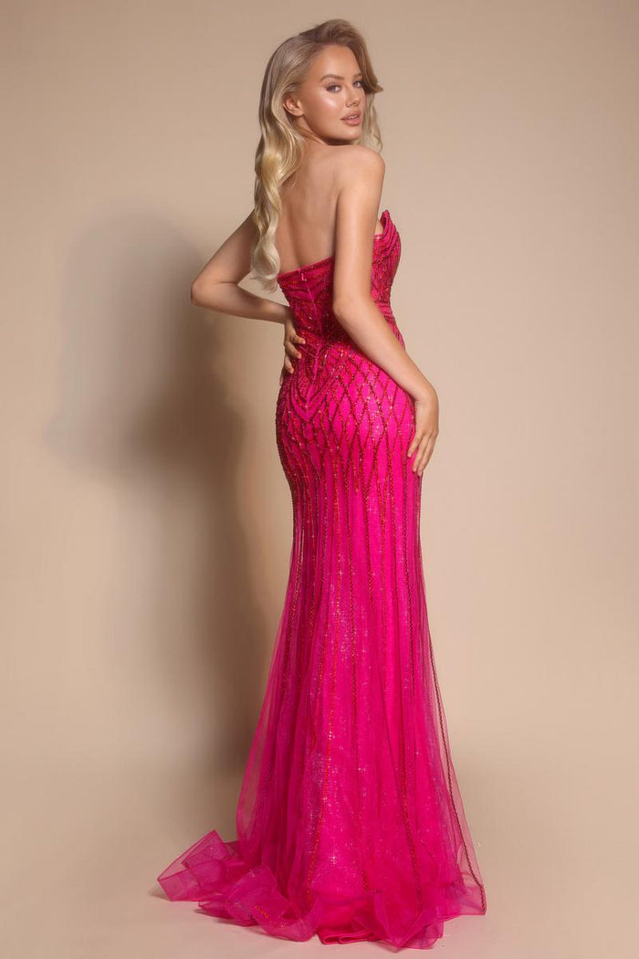 Portia and Scarlett Beaded Strapless Prom Dress PS26072