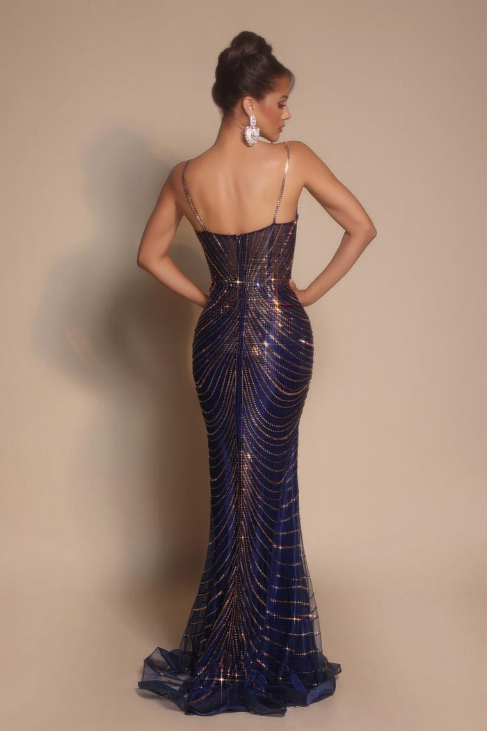 Portia and Scarlett Fitted Rhinestone Prom Dress PS26095