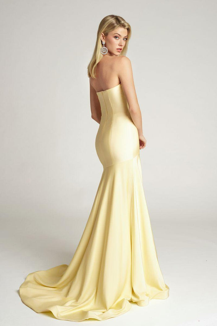 Portia and Scarlett Simple Strapless Mermaid Prom Dress PS26101
