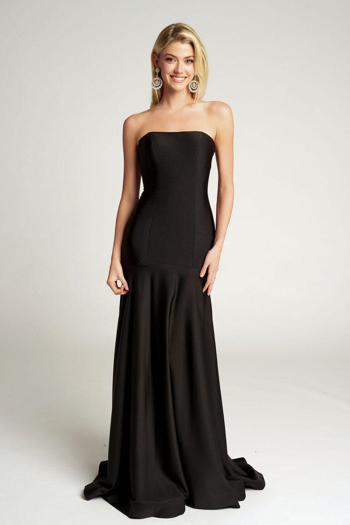 Portia and Scarlett Simple Strapless Mermaid Prom Dress PS26101