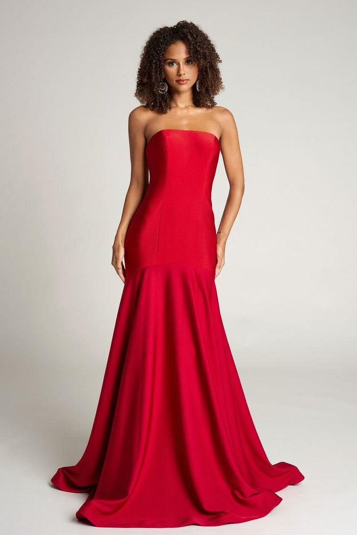 Portia and Scarlett Simple Strapless Mermaid Prom Dress PS26101