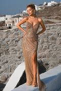 Portia and Scarlett Strapless Beaded Prom Dress PS26106