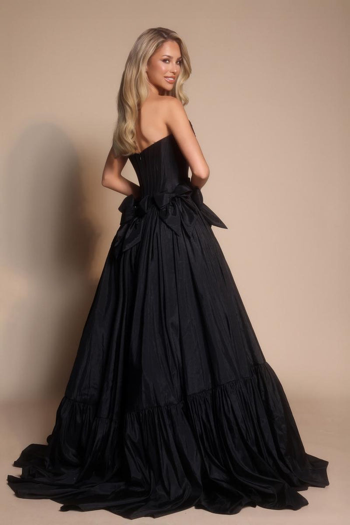 Portia and Scarlett Strapless Bow Prom Dress PS26148